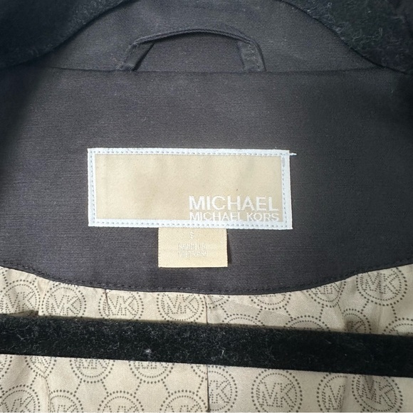 MICHAEL Michael Kors black trench coat size Small - Picture 2 of 3
